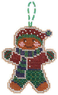 Mill Hill Cross Stitch Bead Kit: Beaded Holiday - Gingerbread Lad