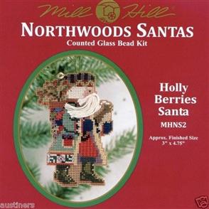 Mill Hill Bead & Cross Stitch Kit: Holly Berries Santa