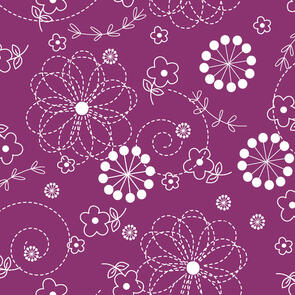 Maywood Kimberbell Basics Violet Red Doodles
