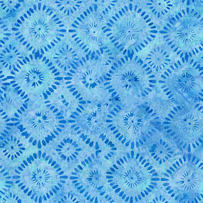 Maywood Mango Tango Batiks Squares On Point Blue Tonal