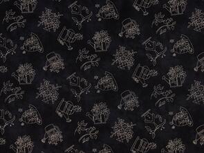 Maywood A Quilter'S Garden Qug Black Tossed Stitches