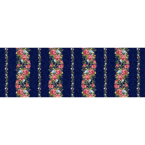 Maywood Roses On The Vine /Marti Michell Rov Indigo Rose Vine Stripe