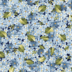 Maywood Roses On The Vine /Marti Michell Rov Blue Little Blossoms