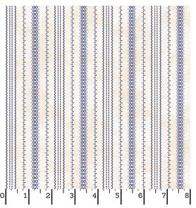 Maywood Roly-Poly Snowmen Stitched Ticking Natural/Blue