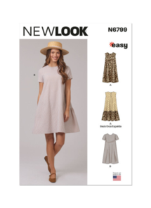 New Look Sewing Pattern Misses' Dress with Sleeve and Length Variations N6799