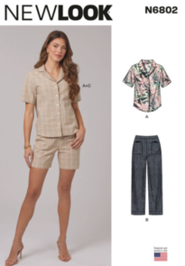 New Look Sewing Pattern Misses' Shirt, Pants and Shorts N6802