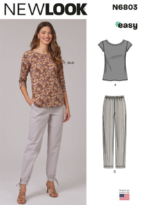 New Look Sewing Pattern Misses' Knit Tops and Pants N6803