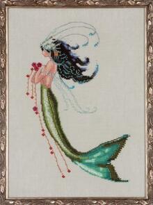 Mirabilia Cross Stitch Chart + Bead Pack - Mermaid Verde