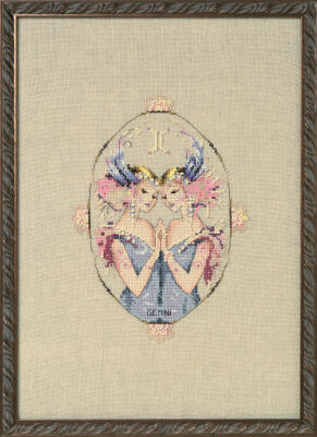 Mirabilia Cross Stitch Chart + Bead Pack - Gemini