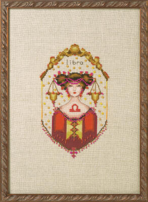Mirabilia Cross Stitch Pattern + Bead Pack: Zodiac Girls - Libra
