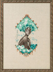 Mirabilia Cross Stitch Chart + Bead Pack - Zodiac Girls: Aquarius