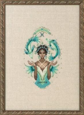Mirabilia Cross Stitch Chart + Bead Pack - Zodiac Girls: Pisces