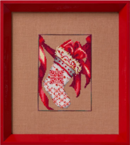 Mirabilia Cross Stitch Chart - Red Ribbon Stocking by Nora Corbett