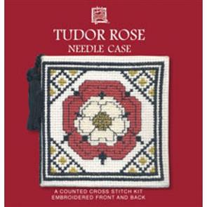Textile Heritage Cross Stitch Kit Needle Case - Tudor Rose