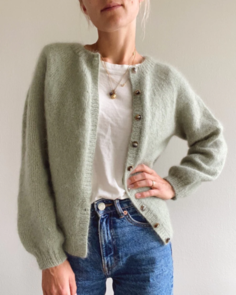 Petite Knit Novice Cardigan - Mohair Edition - Knitting Pattern / Kit