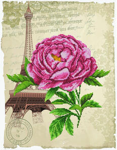 Needle Art World No-Count Cross Stitch Kit - Romantic Rose