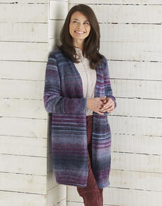 Sirdar Long Line Jacket in  Jewelspun Aran 10029