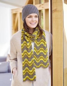 Sirdar Scarf & Hat - Knitting Kit / Pattern