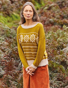 Sirdar Fairisle Striped Slouchy Sweater - Knitting Kit / Pattern