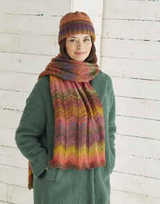 Sirdar Scarf and Hat - Knitting Kit / Pattern