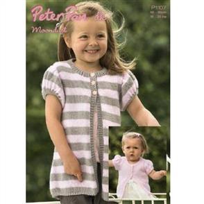 Peter Pan Pattern P1107 Short Sleeved Cardigan