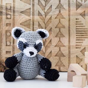 Hoooked Amigurumi Kit : Raccoon Ricky - Gris