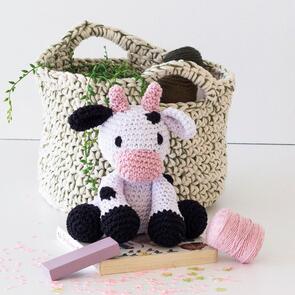 Hoooked Amigurumi Kit : Cow Kirby - Lotus