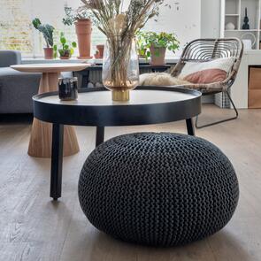 Hoooked Zpagetti: Knit & Crochet Pouf kit - Anthracite