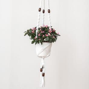 Hoooked Zpagetti : Macramé Hanging Basket kit - White