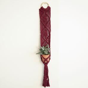Hoooked Spesso : Bali Macramé Planthanger - Berry