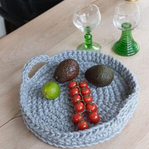 Hoooked Jute : Ravello Tray - Grey Mist