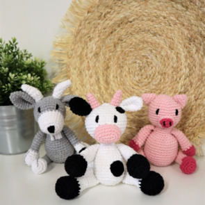 Hoooked Amigurumi Kit : Farm Friends