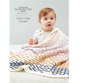 Patons Knitting Pattern 467 - Colour Ridge Blanket