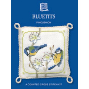 Textile Heritage Cross Stitch Kit Pincushion – Bluetits