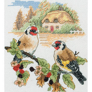 Anchor Cross Stitch Kit - Autumn Bullfinches