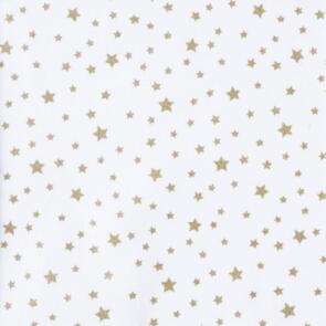 Domotex Glitter 100% Cotton - 115gsm Gold Stars
