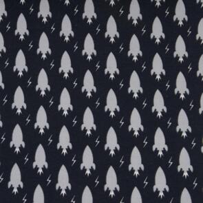 Domotex Printed Jersey - 220gsm Navy Rocketship
