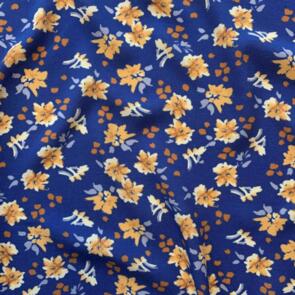 Domotex Viscose Digital Prints - 125gsm Blue/Yellow Florals