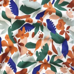 Domotex 100% Viscose - 125gsm Green Blue Jungle