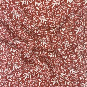 Domotex 100% Viscose - 125gsm Red Floral