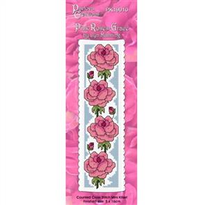 Lyn Manning Cross Stitch Kit Bookmark - Pink Roses-Grace