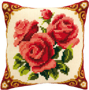Vervaco Cross Stitch Cushion Kit - Flowers #2