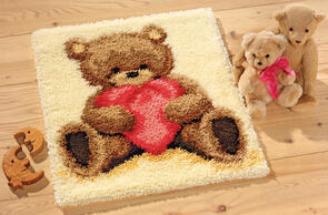 Vervaco Latch Hook Rug Kit Popcorn I love you