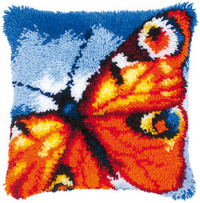 Vervaco Latch Hook Kit - Orange butterfly