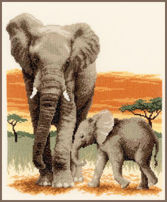 Vervaco Cross Stitch Kit - Elephant's journey