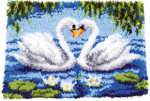 Vervaco Latch Hook Rug Kit 2 Swans