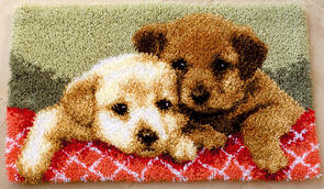 Vervaco Latch Hook Rug Kit Labrador puppies