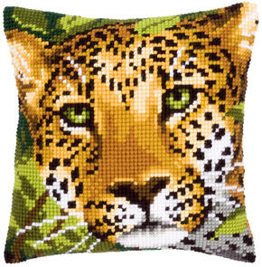 Vervaco Cross Stitch Cushion Kit - Leopard