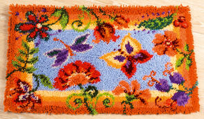 Vervaco Latch Hook Rug Kit Decorative flowers