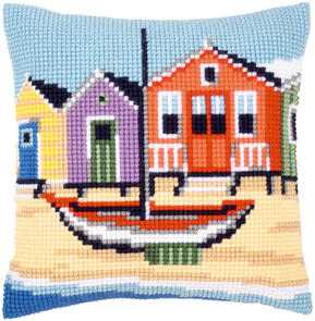 Vervaco Cross Stitch Cushion Kit - On the coast